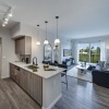 Modern kitchen facing living room