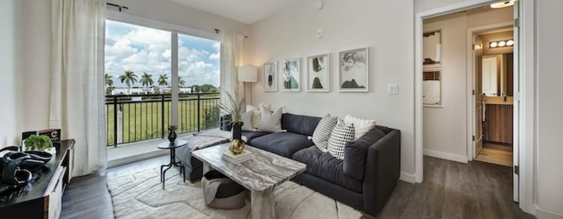 living room with couch and coffee table